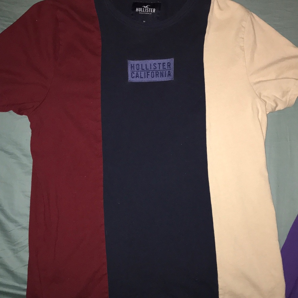 Hollister Color Block Shirt 100% Cotton